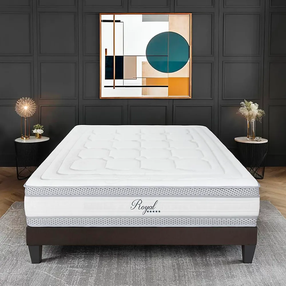 Hypsom Ensemble Royal 5 Etoiles 90x190 cm Matelas Mousse + Sommier Bois* Ensemble Sommier Et Matelas
