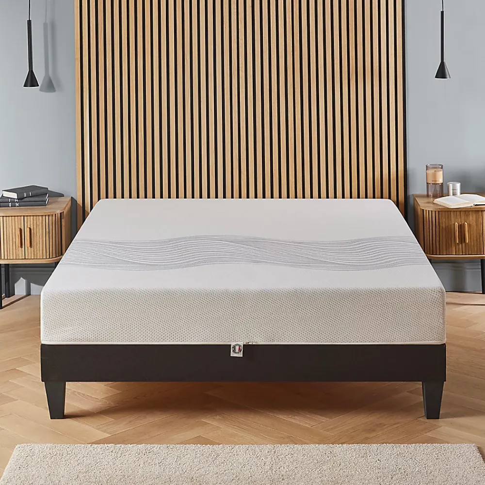 Olympe Literie Ensemble Sensitive 180x200 cm Matelas Mousse + Sommier Bois* Ensemble Sommier Et Matelas