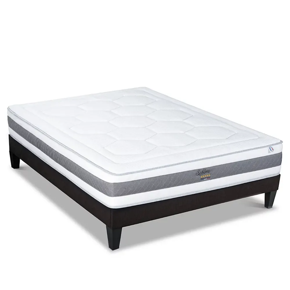 Hypsom Ensemble Sublime 160x200 cm Matelas Mousse + Sommier Bois* Ensemble Sommier Et Matelas