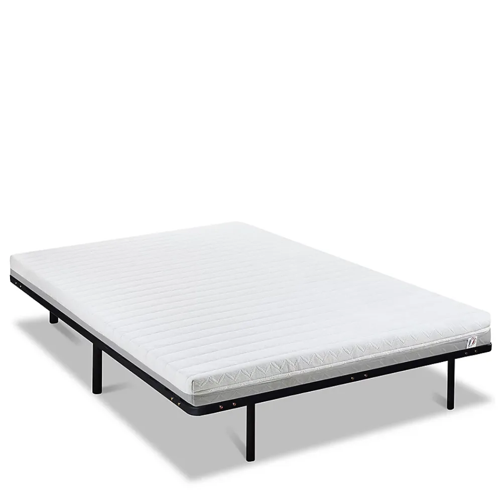 Olympe Literie Ensemble Venus 90x190 cm Matelas Mousse + Sommier Métal* Ensemble Sommier Et Matelas