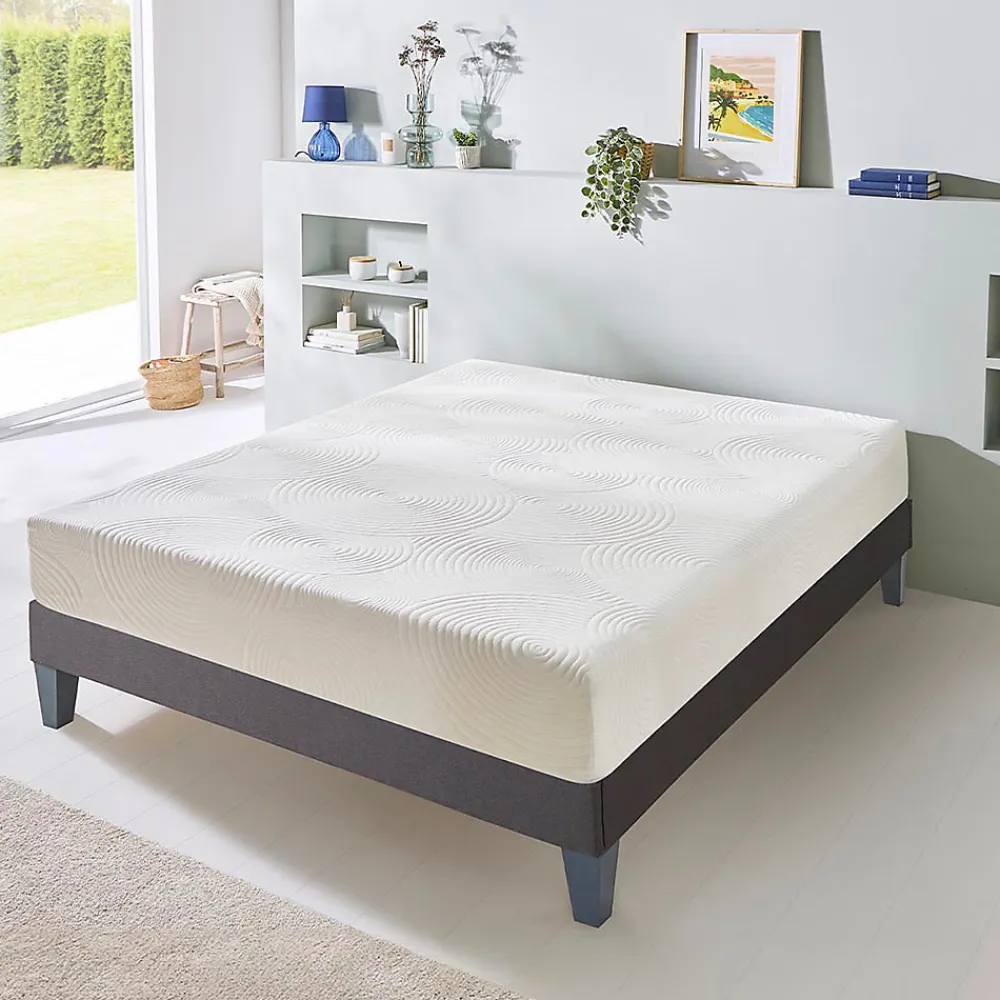 Bellecour Ensemble Vosges 160x200 cm Matelas Mousse Haute Densité + Sommier Bois* Ensemble Sommier Et Matelas