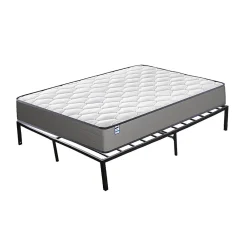 Ensemble 140x190 cm Matelas à ressorts + cadre de lit en métal de, Epaisseur du Matelas 20cm>Teeno Sale