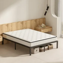 Teeno Ensemble 140x190 cm Matelas en mousse de 22 cm d'épaisseur + cadre de lit en métal* Ensemble Sommier Et Matelas