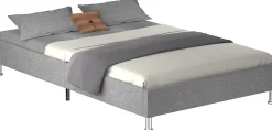 Teeno Ensemble 140x190cm Matelas à ressorts + Cadre de lit Plateforme Capitonné , Epaisseur du Matelas 30cm* Ensemble Sommier Et Matelas
