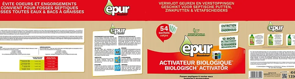 Epur Entretien 1an fosse septique 54 sachets* Déboucheur