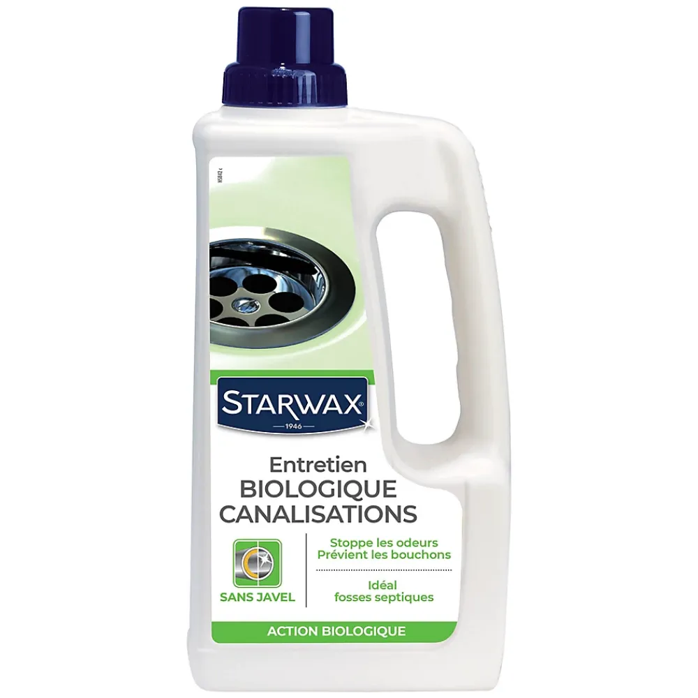 Starwax Entretien biologique canalisation 1L* Déboucheur