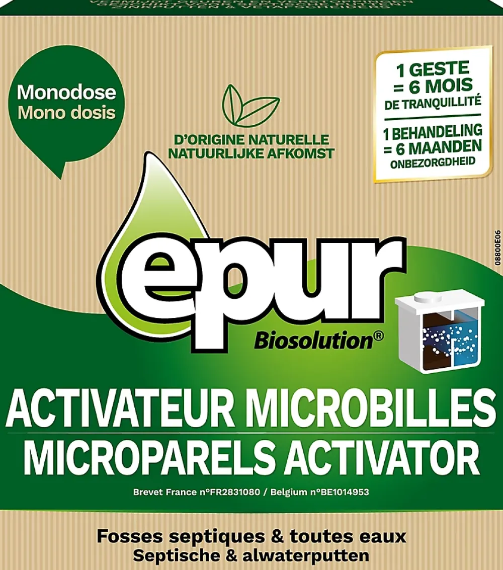 Epur Entretien fosses septiques 6 mois activateur microbilles* Déboucheur
