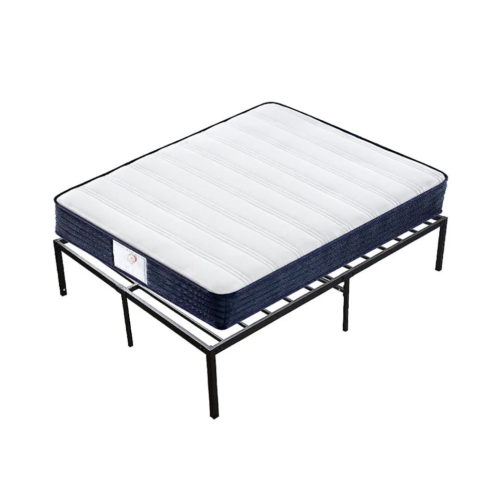 Teeno Epaisseur 22 cm matelas à ressorts + cadre de lit en métal 140x190 cm* Ensemble Sommier Et Matelas