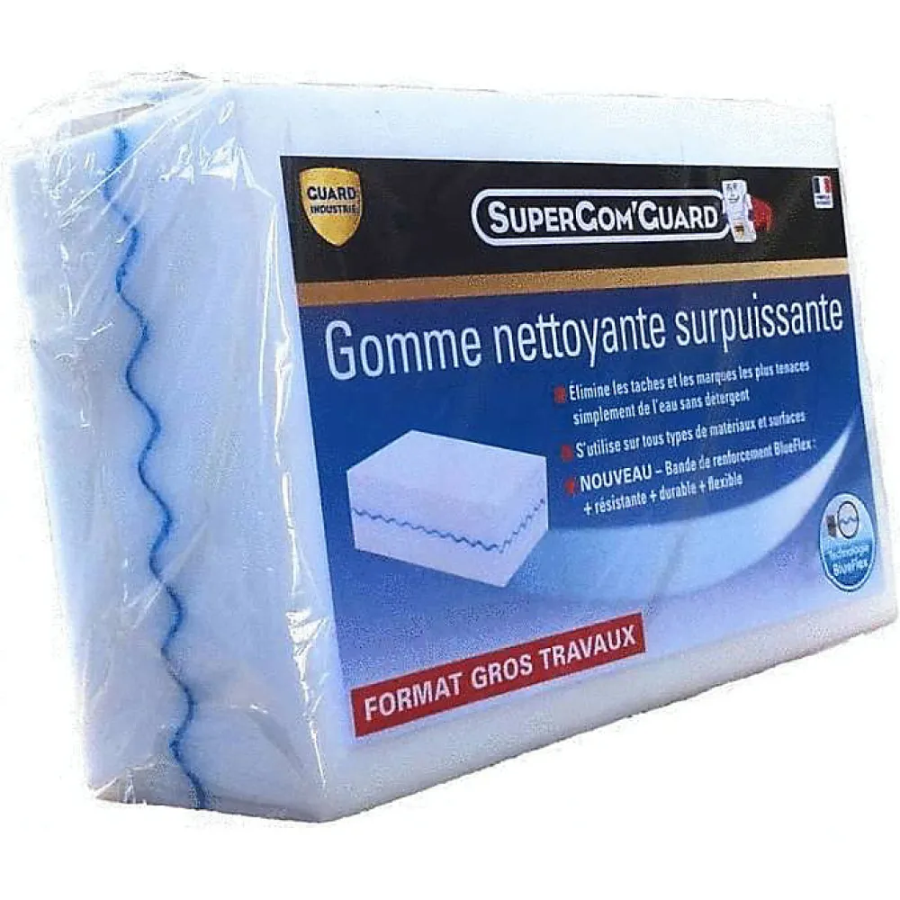 Eponge gomme magique Efface Tout Sans Détergent - Efface Trace Noires - Parquet, Mur Peint, Fenêtre, Carrelage-Métal, Bois, PVC> New