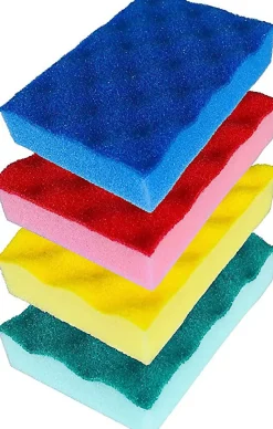Eponge synthétique double face récurante SCRUBB méthode HACCP.- LOT DE 4* Eponge