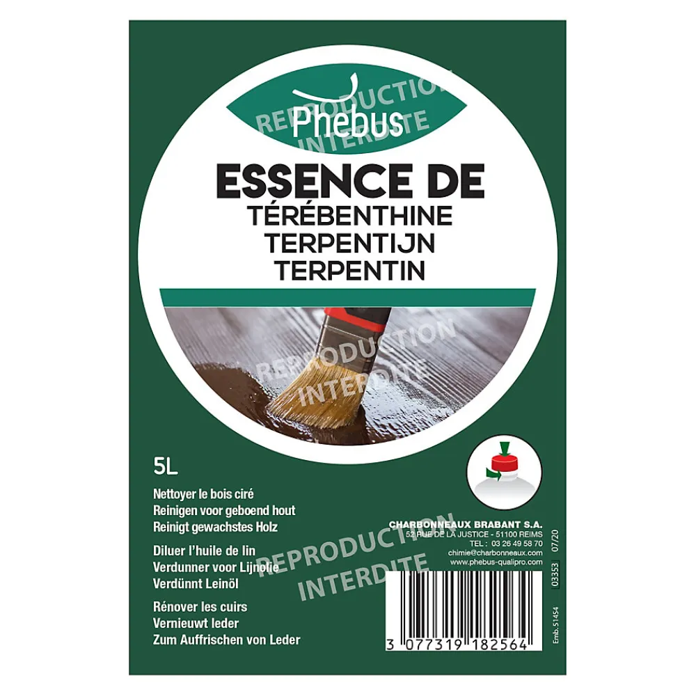 Essence de térébenthine pour traiter Phébus 5L>Phebus Hot