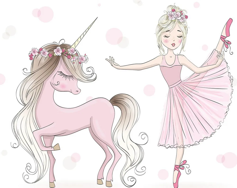 FALA lit d'enfant avec balustrade 140x70 Fille avec licorne>Kobi Outlet