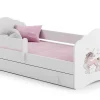 FALA lit enfant avec tiroir et barre 140x70 Fille avec licorne>Kobi Outlet
