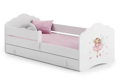 FALA lit enfant avec tiroir et barreau 160x80 fille avec ailes>Kobi Best