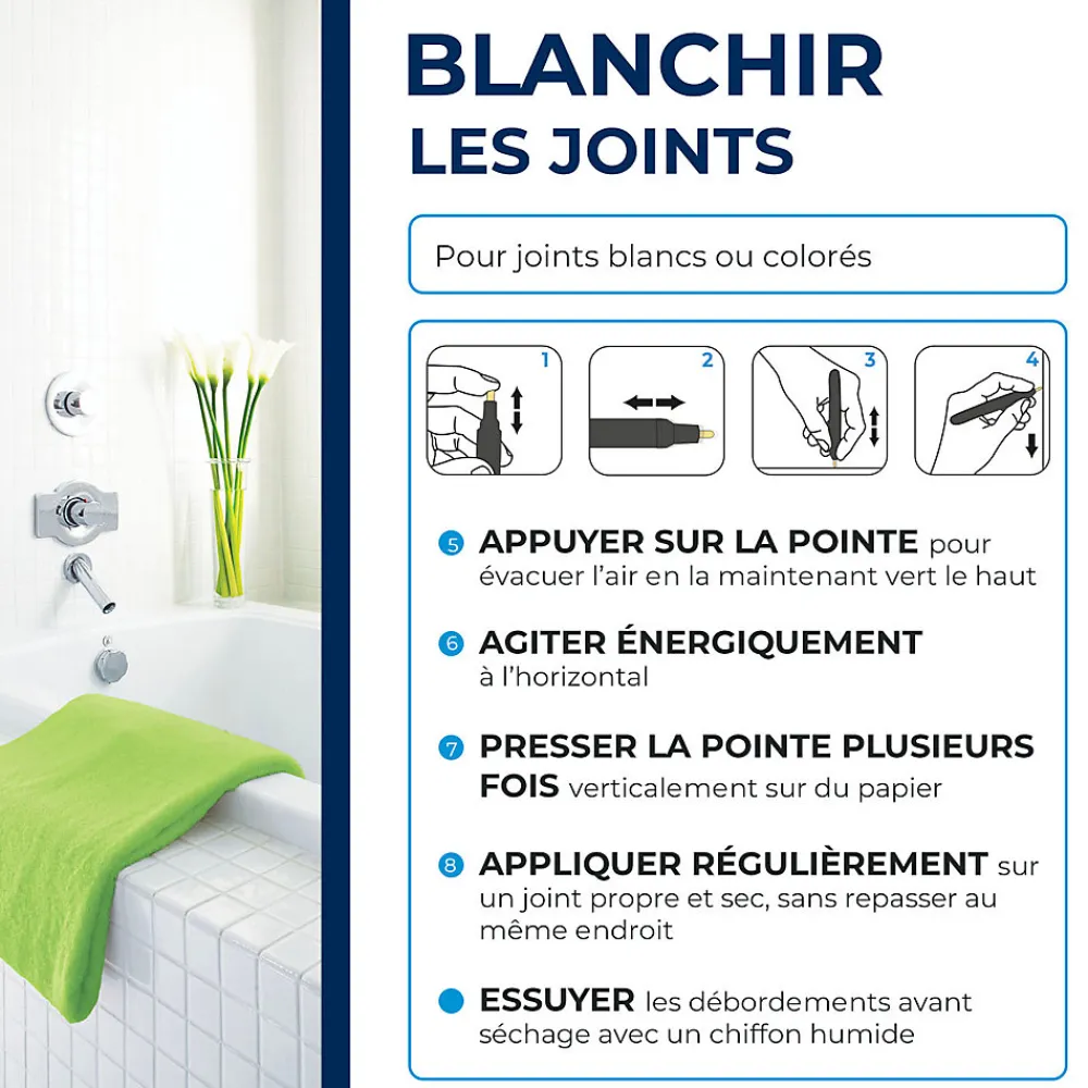 Feutre blanchisseur joints + 3 pointes de rechange>Starwax Best