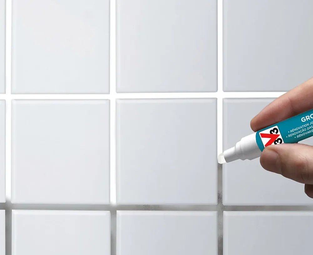 V33 Feutre rénovation joint de carrelage Grout pen blanc mat 15ml* Nettoyant Et Entretien Pour Sol