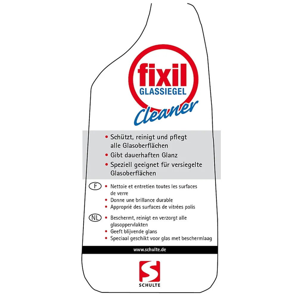 Schulte Fixil Cleaner 500 ml, produit nettoyant anticalcaire pour surfaces en verre* Nettoyant Pour Salle De Bains
