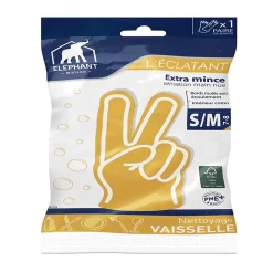 Elephant Gants de ménage L'éclatant taille 7-8* Gants De Ménage