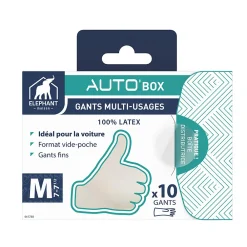 Gants en latex Auto'Box Taille 8, 10 pièces>Elephant New
