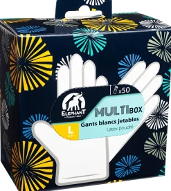 Elephant Gants en latex Multi'Box Taille 9, 50 pièces* Gants De Ménage