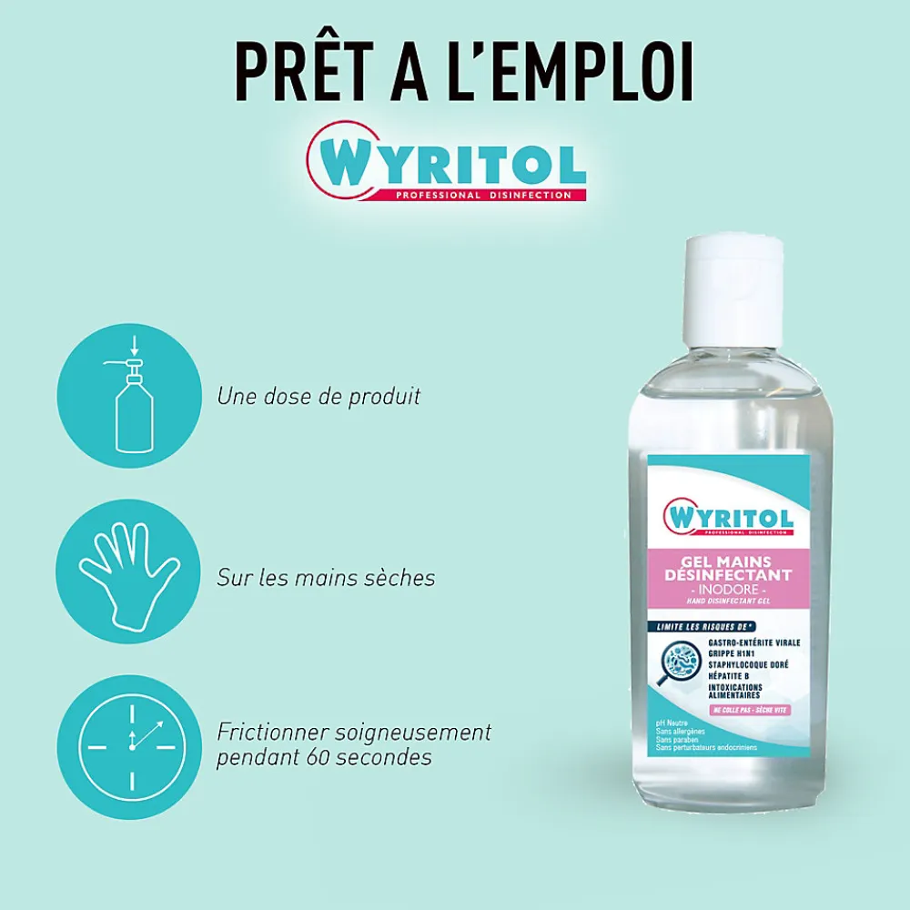 Gel hydro-alcoolique désinfectant pour les mains 100ml>Wyritol Best