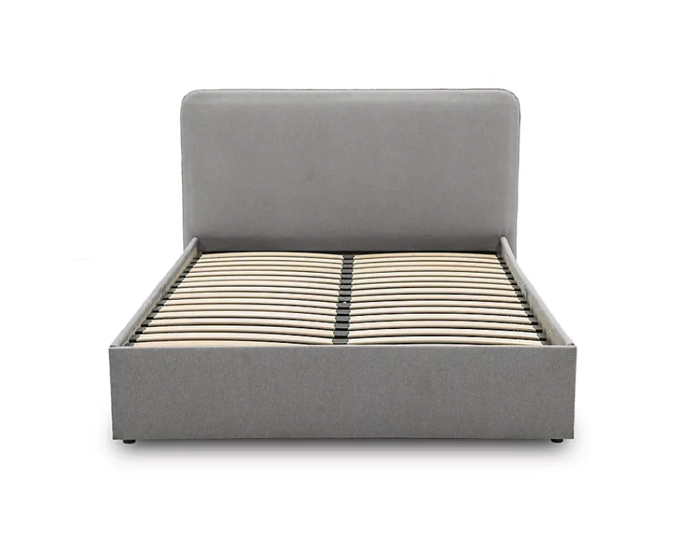 Best Mobilier Goyave - lit coffre - 140x190 - en tissu - sommier inclus -* Lit Coffre