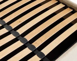 Best Mobilier Goyave - lit coffre - 140x190 - en velours côtelé - sommier inclus -* Lit Coffre