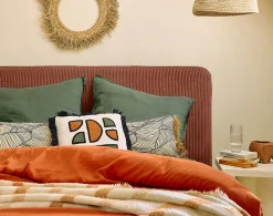 Goyave - lit coffre - 140x190 - en velours côtelé - sommier inclus -><noscript><img width=