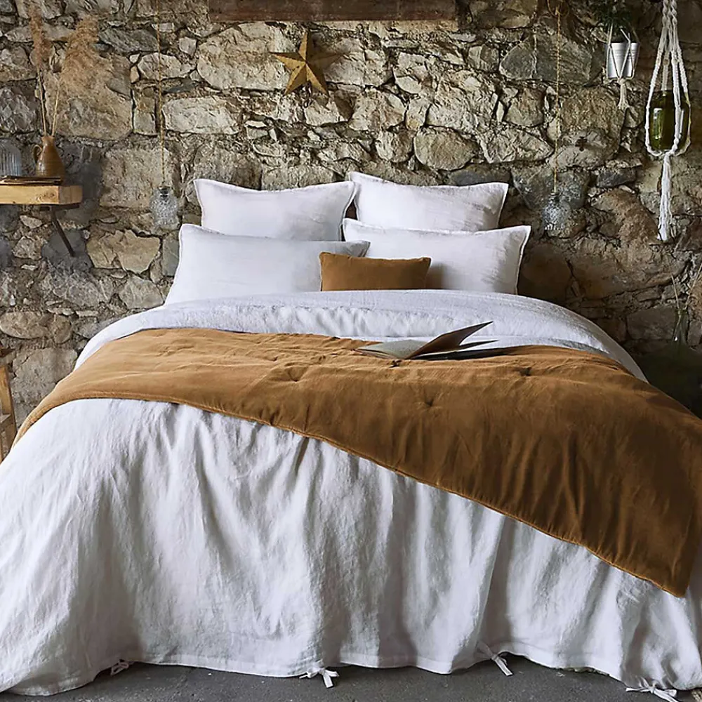 HARRIS - Chemin de Lit 90x200cm Velours de Coton Coloris Camel>Altobuy Outlet