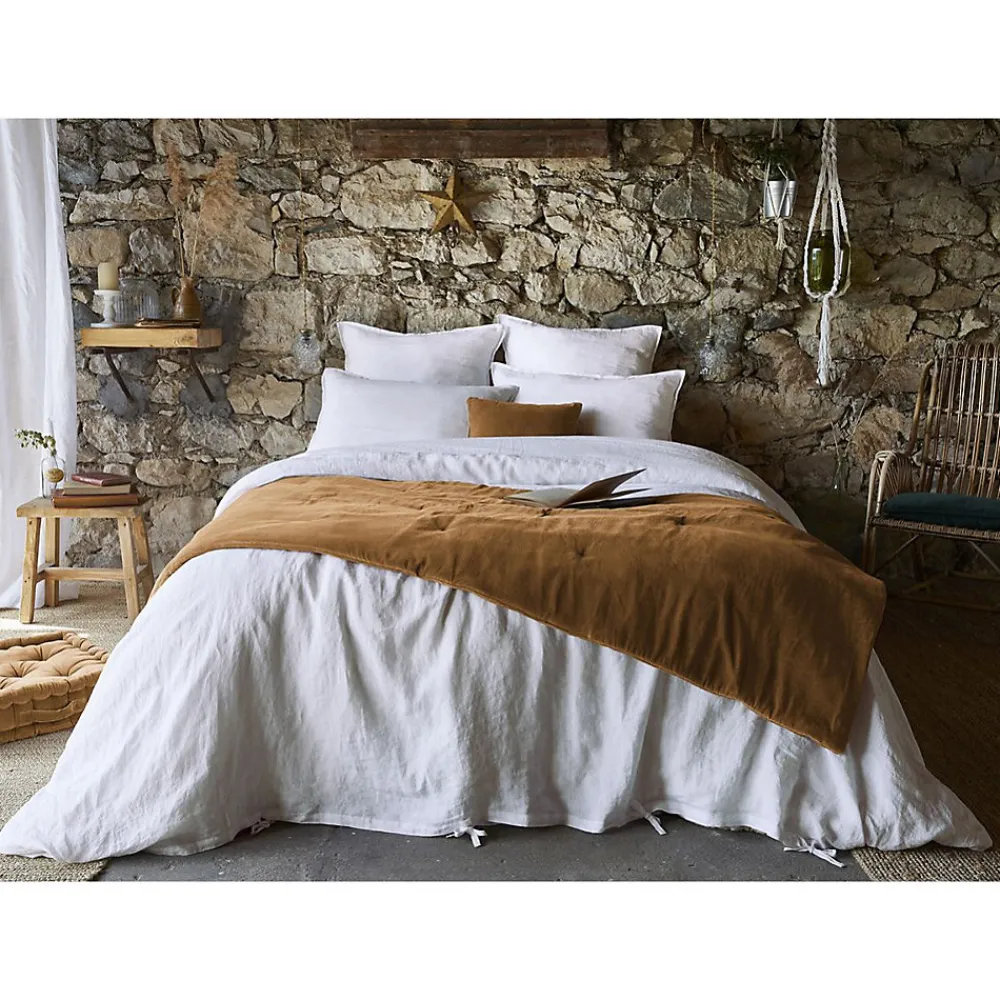 HARRIS - Chemin de Lit 90x200cm Velours de Coton Coloris Camel>Altobuy Outlet