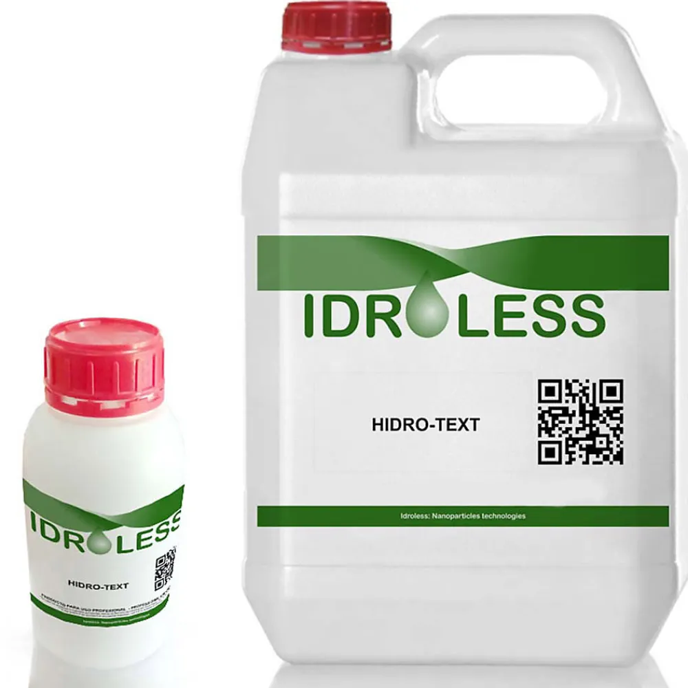 HidroText (5L). Hydrofuge et antitache et antigraisse pour matières textiles. Il ne change pas la couleur ni ne modifie texture>Idroless Online