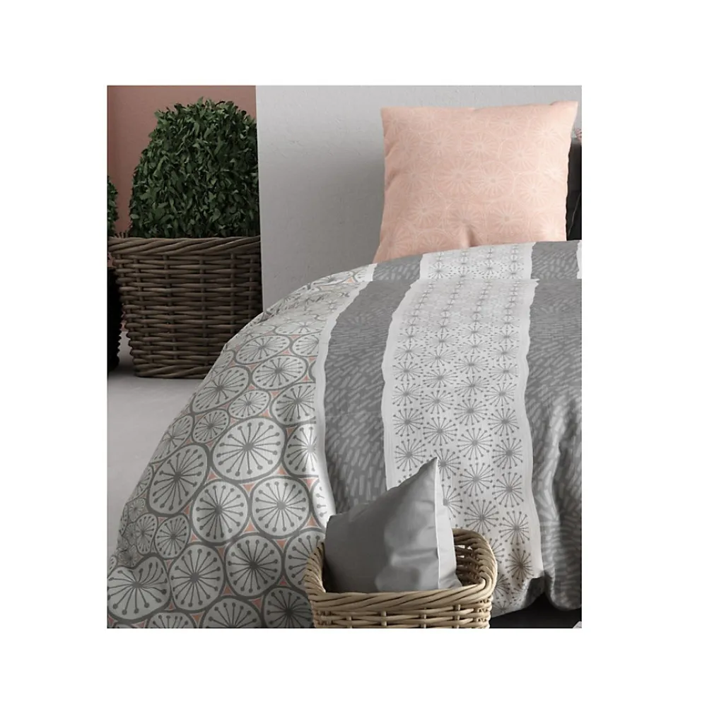 Housse couette + taie Manda cora>Eden New