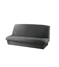 Douceur D'Intérieur HOUSSE DE CLIC CLAC MAT. 120 à 140 CM - 185 à 200 CM POLYE. UNI ESSENTIEL BETON - 120 à 200cm - Gris anthracite* Boutis, Couvre-Lit, Édredon