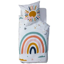 Housse de couette + 1 taie Arc en ciel de douceur>Eden Clearance