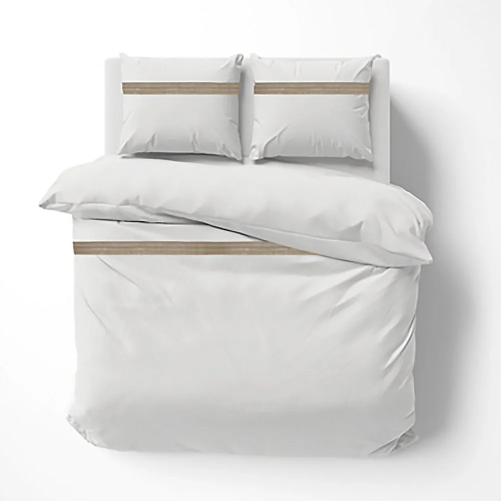 Housse de couette + 2 taies d'oreiller Laly - - Parure de couette 260 x 240>Douceur D'Intérieur Sale