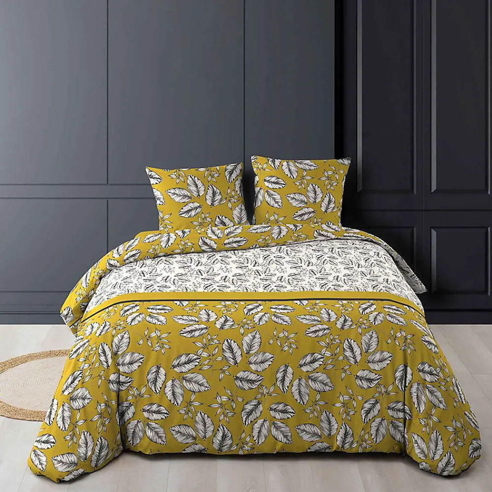 Housse de couette + 2 taies d'oreiller Marjolaine - 260 x 240 cm - - Parure de couette 260 x 240>Douceur D'Intérieur Hot
