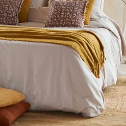 Housse de couette 100% Percale de Coton ORIGINE (260x240 cm - Sable)><noscript><img width=