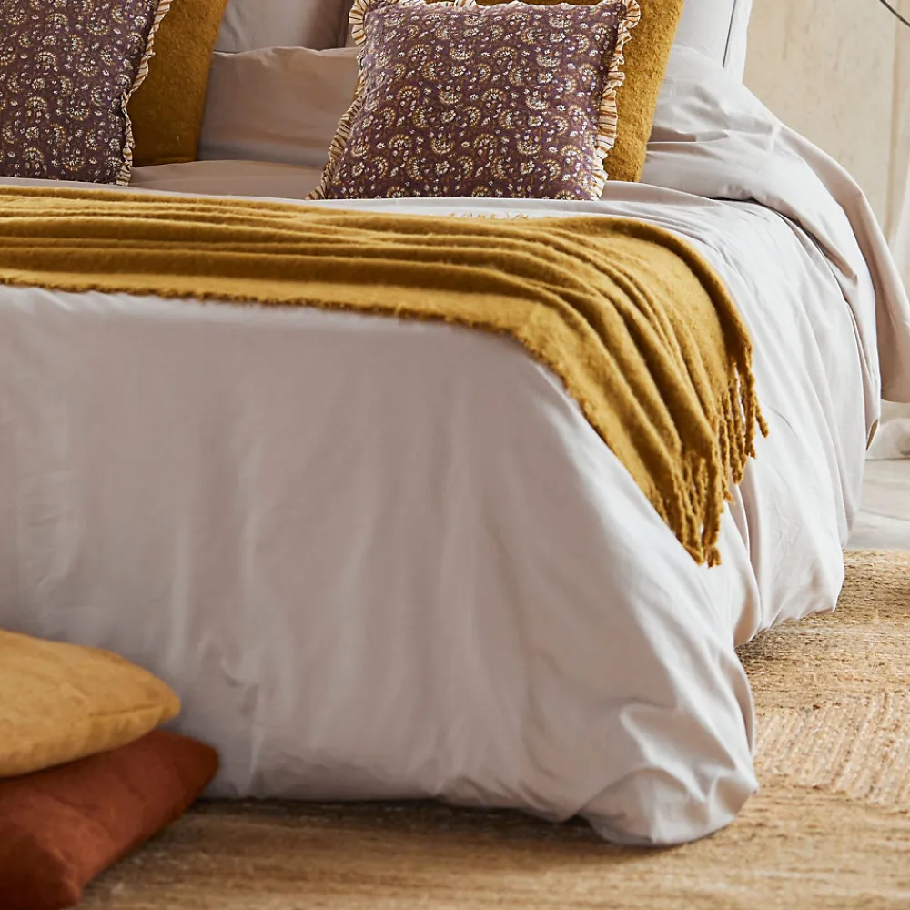 Housse de couette 100% Percale de Coton ORIGINE (260x240 cm - Sable)>Douceur D'Intérieur Outlet