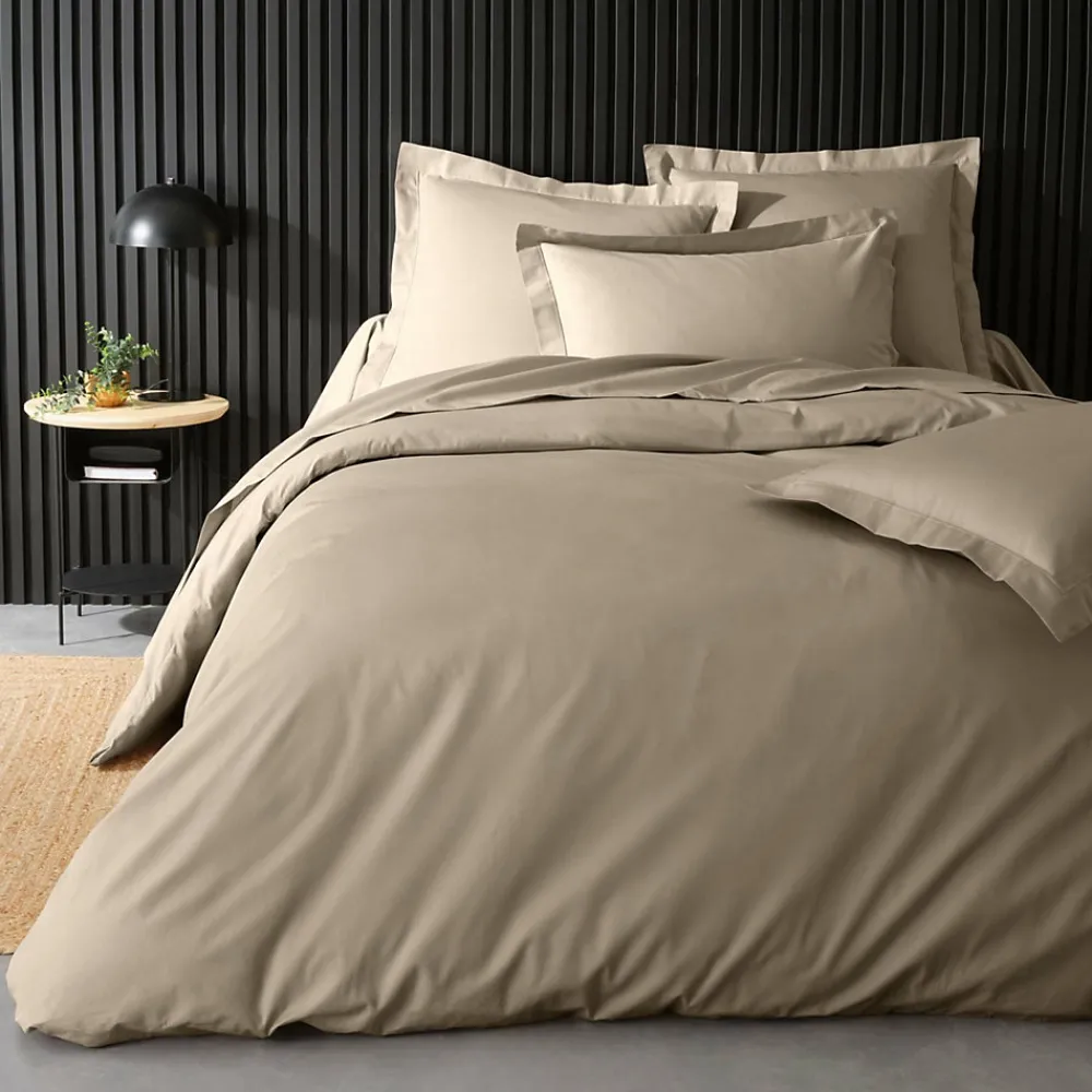 Housse de couette 100% Percale de Coton ORIGINE (240x220 cm - Sable)>Douceur D'Intérieur Clearance