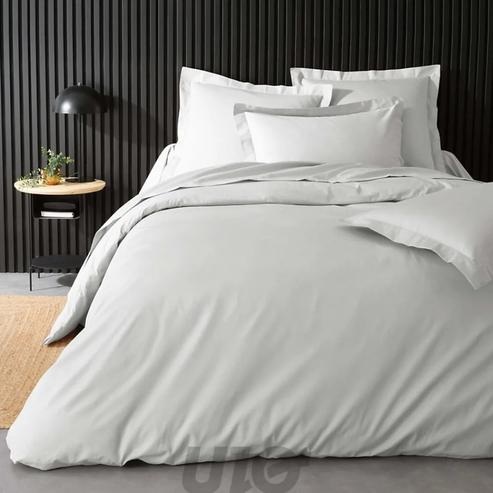 Douceur D'Intérieur Housse de Couette 2 Personnes Percale Uni 78 fils percaline 260x240cm Blanc* Housse De Couette