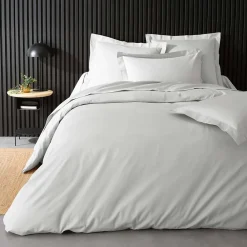 Douceur D'Intérieur Housse de Couette 2 Personnes Percale Uni 78 fils percaline 260x240cm Blanc* Housse De Couette