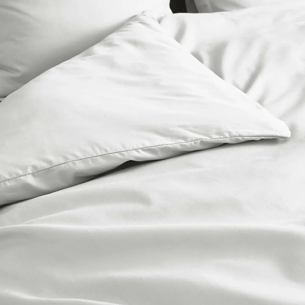 Douceur D'Intérieur Housse de Couette 2 Personnes Percale Uni 78 fils percaline 260x240cm Blanc* Housse De Couette