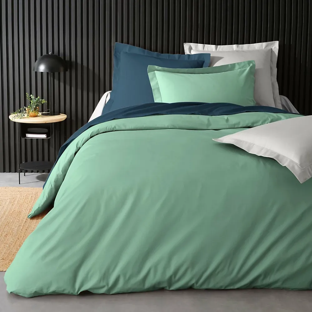 Douceur D'Intérieur Housse de Couette 2 Personnes Percale Uni 78 fils percaline 260x240cm Blanc* Housse De Couette