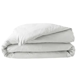 Douceur D'Intérieur Housse de Couette 2 Personnes Percale Uni 78 fils percaline 260x240cm Blanc* Housse De Couette