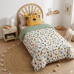Housse de couette + taie enfant Tigre Lion>Eden