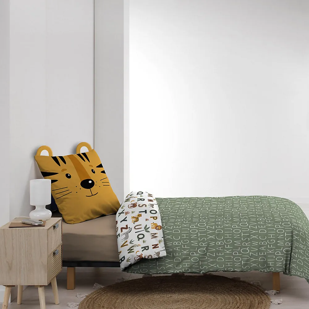 Housse de couette + taie enfant Tigre Lion>Eden