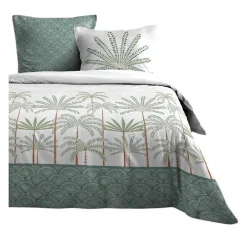 Housse de couette + taies 240x260cm Promenade sous les palmiers>Eden