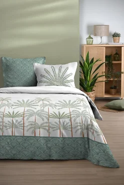 Housse de couette + taies 240x260cm Promenade sous les palmiers>Eden
