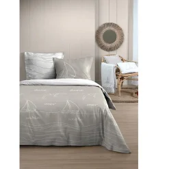 Housse de couette + taies 240x220cm Mer et Terre><noscript><img width=