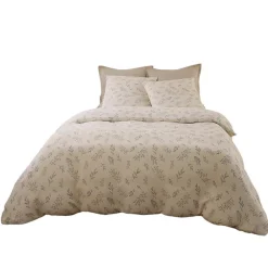 Housse de couette + taies gaze de coton 220 x 240 cm Liveo>Eden New